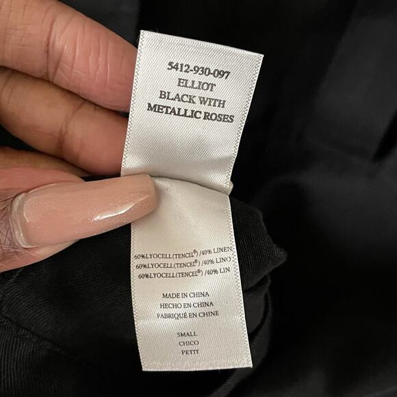 Rails Elliot Shacket Womens Small Black Burgundy Floral Embroidered Shirt Jacket - Picture 9 of 11